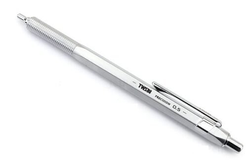 TWSBI Precision Mechanical Pencil - Retractable Tip - 0.5 Mm - Silver - Image 3