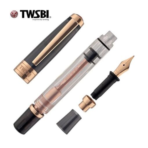 TWSBI Diamond Fountain Pen In Smoke Rose Gold - Image 5