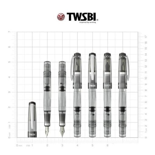 TWSBI Diamond 580ALR Fountain Pen In Nickel Gray - Image 6