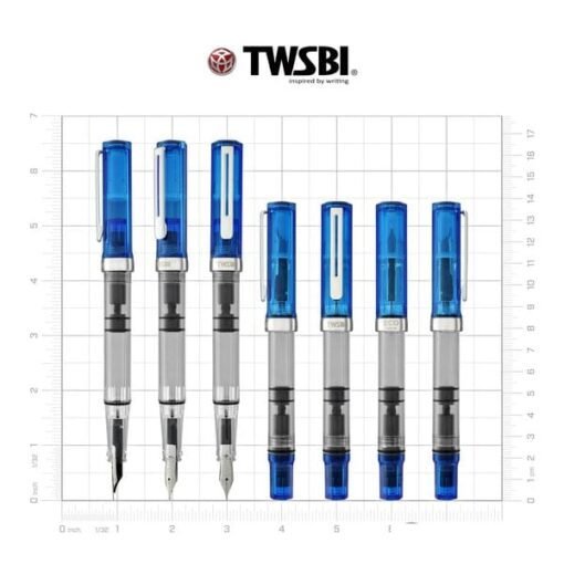 Twsbi Eco Fountain Pen Transparent Blue - Image 4