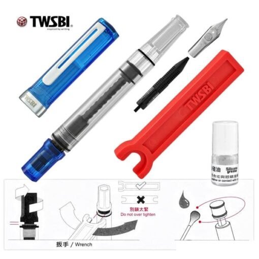 Twsbi Eco Fountain Pen Transparent Blue - Image 3