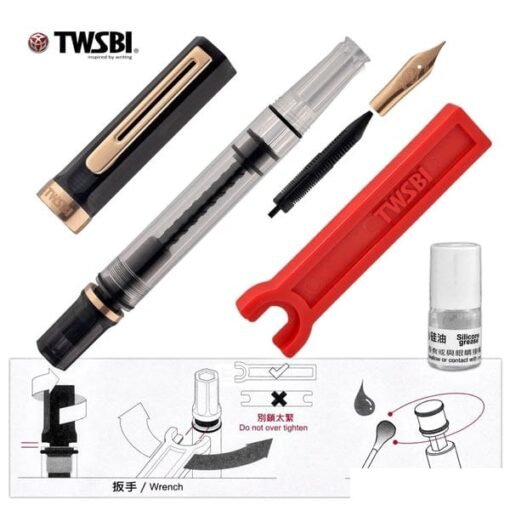 TWSBI Eco Fountain Pen In Smoke Rose Gold - Image 5