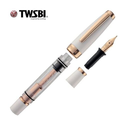 TWSBI Mini Fountain Pen In White Rose Gold Special Edition - Image 5