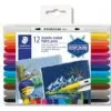 STAEDTLER Fabric Marker 2 Tips 12 clrs pack