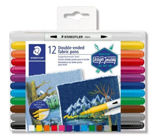 STAEDTLER Fabric Marker 2 Tips 12 clrs pack