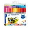 STAEDTLER Fibre tip marker pen 2 tips 120 clrs wallet pack