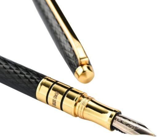 HERO 703: Elegant Black Gold-Trim Fountain Pen - Image 6