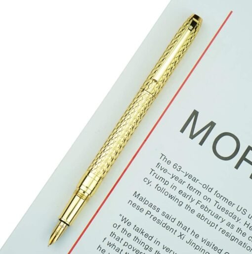 HERO 703: Luxurious Gold-Plated Fountain Pen - Image 9