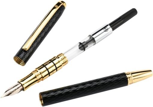 HERO 703: Elegant Black Gold-Trim Fountain Pen - Image 5