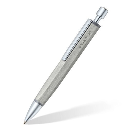 STAEDTLER Concrete Ballpoint pen hexagonal shape in Steel / Red -441