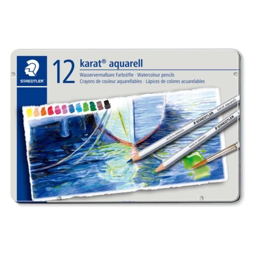 STAEDTLER Karat Aquarell Pencils : In Metal case - 12 Pencils