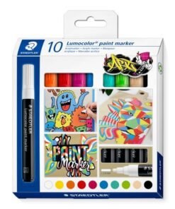 STAEDTLER Lumocolor Acrylic Marker set of 10 Colour