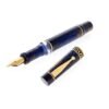 GIOIA Bellavista Crepuscolo Fountain Pen – Blue-Brown Acrylic, Gold Trim