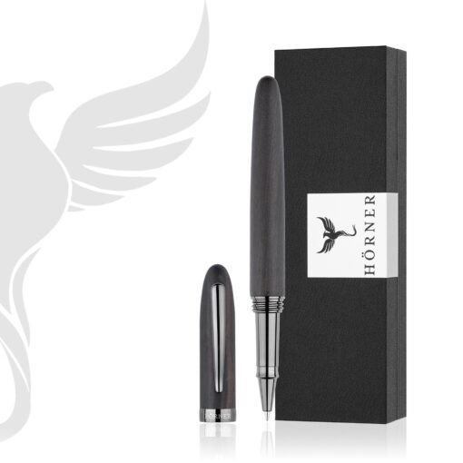 HORNER Imperius Pen Series: Ebony Wood Barrel, Polished Metal Accents - Image 5