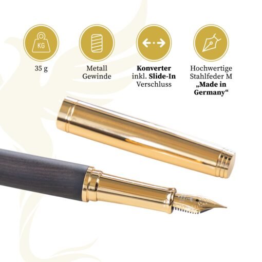HORNER Legno Pen Series: Rosewood Barrel, Chrome-Plated Accents - Image 8