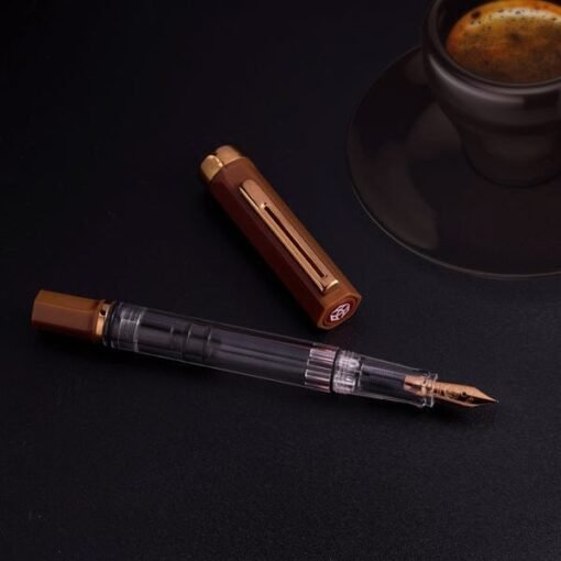 TWSBI Espresso Coffee Edition Fountain Pen M and Kwz Ink Coffee Scented Ink Combo Pack - Image 7