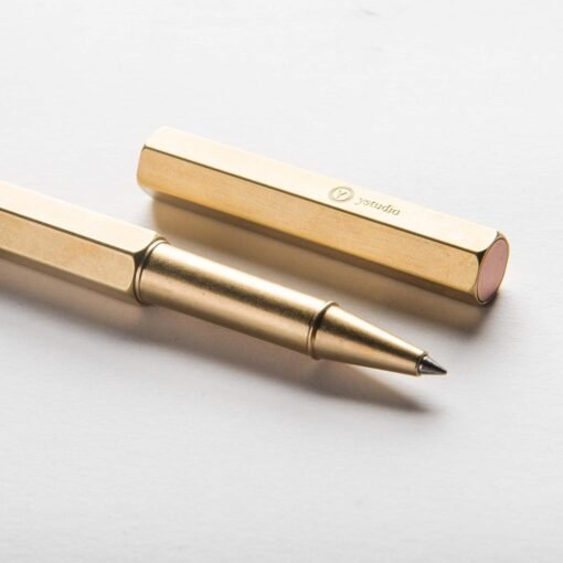 YSTUDIO Classic Rollerball Pen – Timeless Brass Elegance - Image 2