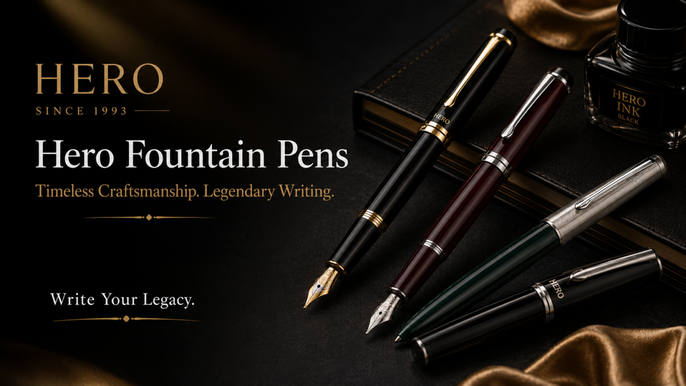 Hero fountain pens collection. Only at Penshelf