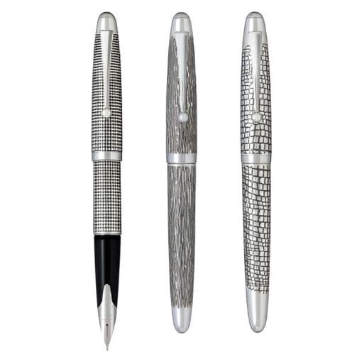 PILOT Silvern Sterling Fountain Pen – Luxury Silver Trio - Image 2