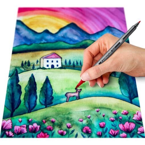 STAEDTLER 3001 - Double-ended watercolour brush pen - Image 4