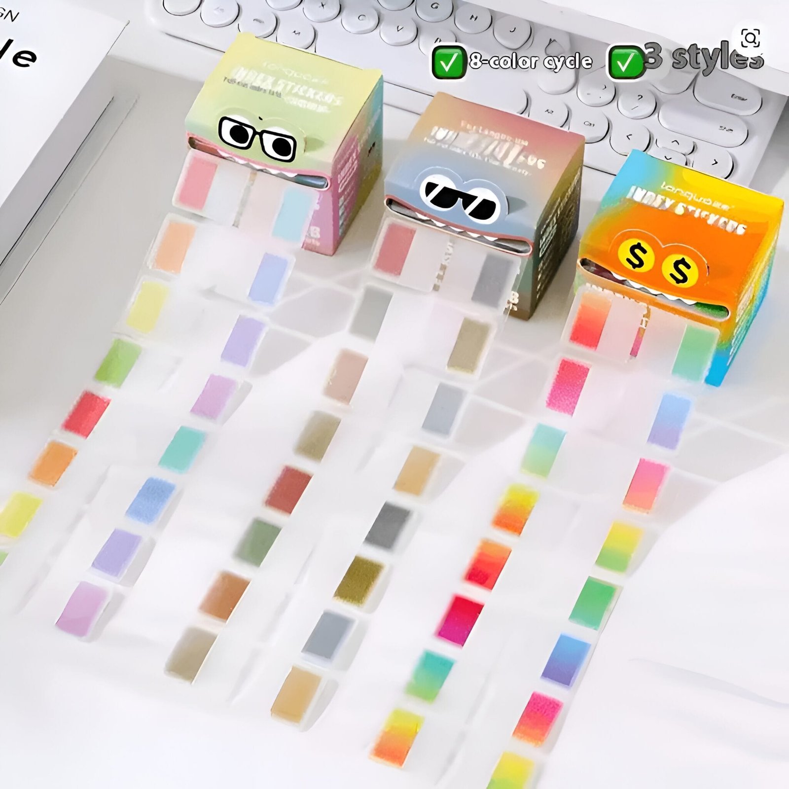 LANGUO Transparent Colorful Marking Notes Memo Pad Note Marking ...