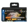 Staedtler Pigment brush pen - fibre-tip of 6 nos asst.colors - Greys & Caramel 371 C6-4