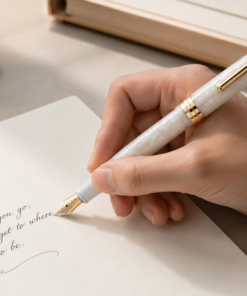 Click Falcon Premium Acrylic Fountain Pen Polar White