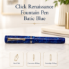 Click Elegant batic blue fountain pen display. Only at Penshelf
