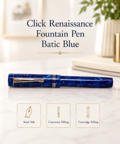 Click Elegant batic blue fountain pen display. Only at Penshelf