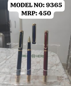 Buy Hero 9365 Fountain Pen with metal body, gold trim and refillable ink system. Smooth fountain pen for daily writing, office, journaling and gifting.