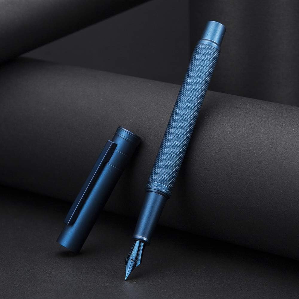 Hongdian 1851 Fountain Pen with Stainless Steel Nib & Aluminium Body – Premium Fountain Pen for Daily Writing, Journaling & Gifting