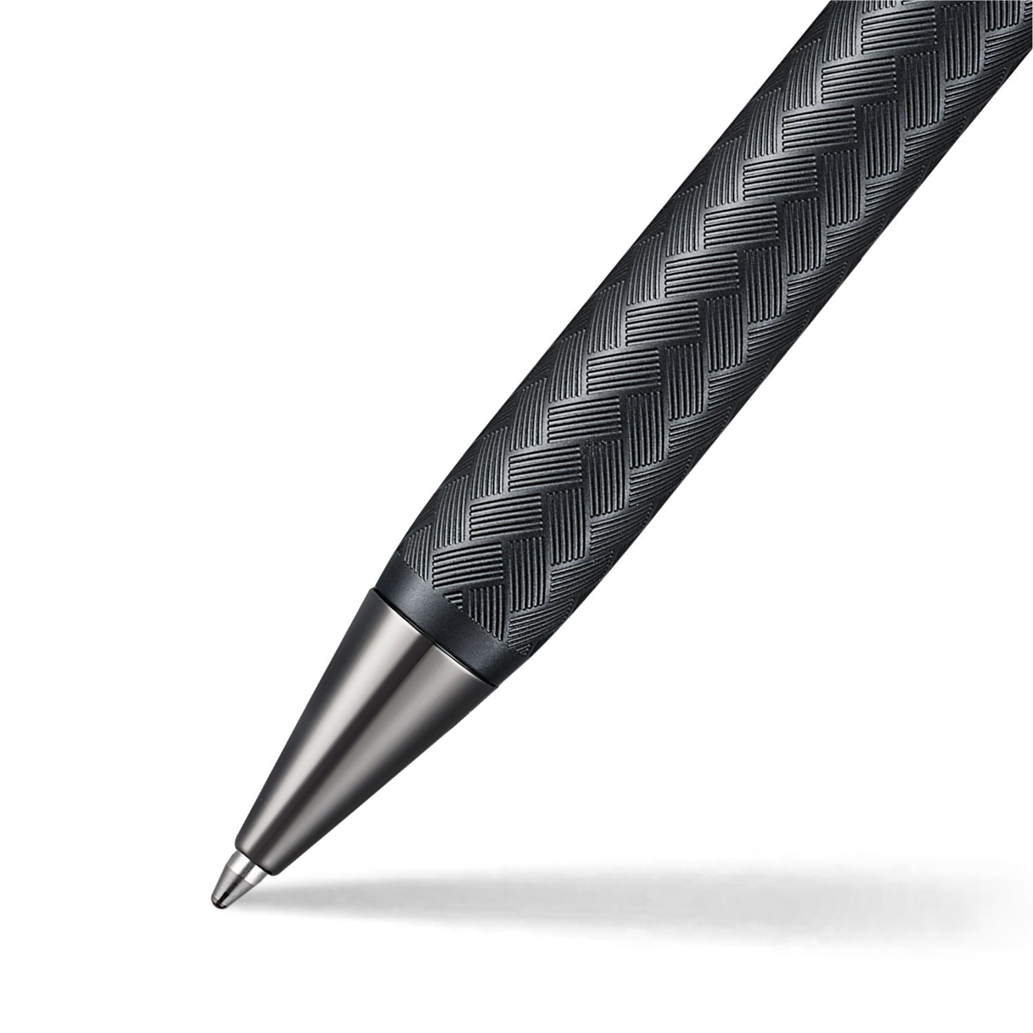 Sheaffer Legacy Chevron 9066 Matte Black Ball pen with PVD Gunmetal Inlaid Nib and Trims . Only at Penshelf