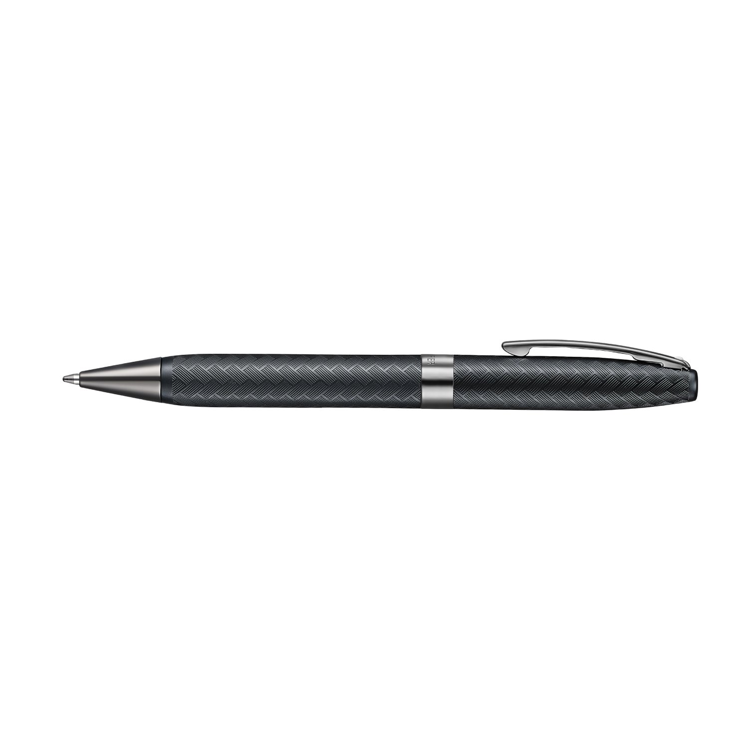 Sheaffer Legacy Chevron 9066 Matte Black Ball pen with PVD Gunmetal Inlaid Nib and Trims . Only at Penshelf
