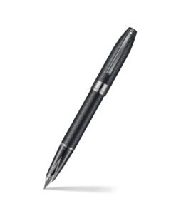 Sheaffer-Legacy-Chevron-9066-Matte-Black-Fountain-Pen-with-PVD-Gunmetal-Inlaid-Nib-and-Trims-Medium only at Penshelf