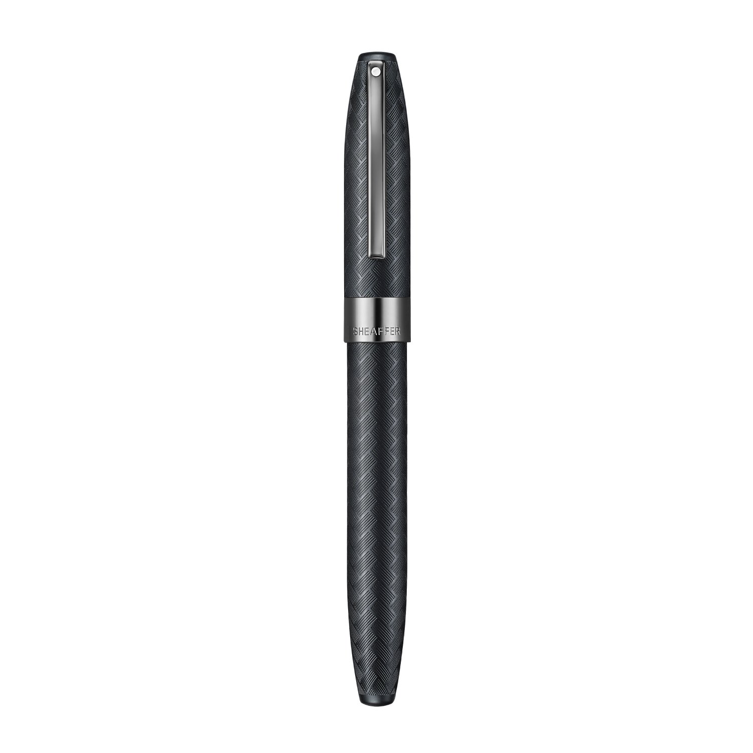 Sheaffer-Legacy-Chevron-9066-Matte-Black-Fountain-Pen-with-PVD-Gunmetal-Inlaid-Nib-and-Trims-Medium only at Penshelf