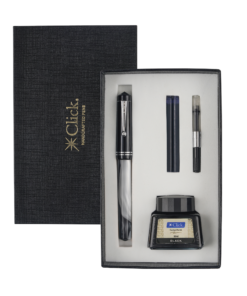 Click Aristocrat HA Fountain Pen Gift Set with 30 ml Black Ink Only at Penshelf