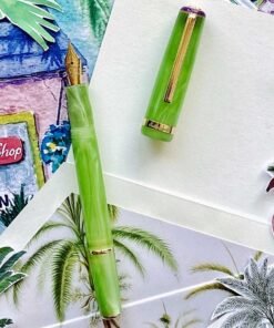Esterbrook JR Pocket Key Lime GT Fountain Pen in India with gold trim, JoWo steel nib and cartridge-converter filling. Available in M and B.