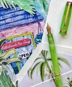 Esterbrook JR Pocket Key Lime GT Fountain Pen in India with gold trim, JoWo steel nib and cartridge-converter filling. Available in M and B.