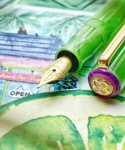 Esterbrook JR Pocket Key Lime GT Fountain Pen in India with gold trim, JoWo steel nib and cartridge-converter filling. Available in M and B.