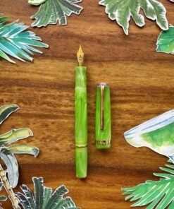 Esterbrook JR Pocket Key Lime GT Fountain Pen in India with gold trim, JoWo steel nib and cartridge-converter filling. Available in M and B.