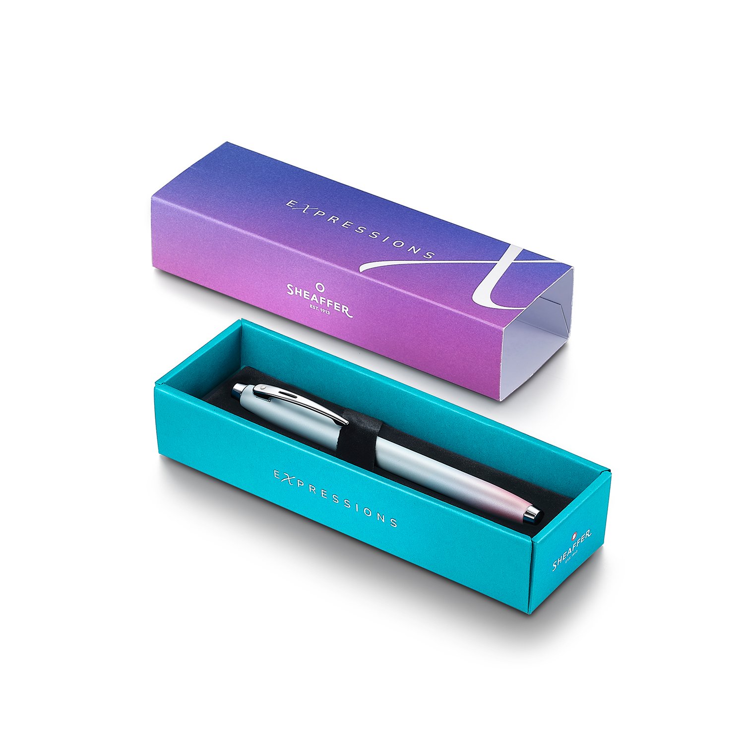 Sheaffer Expressions 100 9376 Blue & Pink Pearlised Gradient Fountain Pen – Fine & Medium Nib