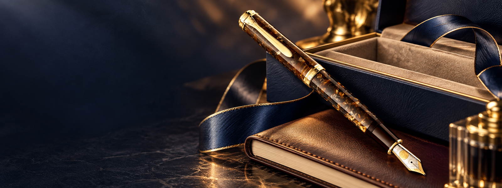 Luxury fountain pen presented as an elegant writing gift
